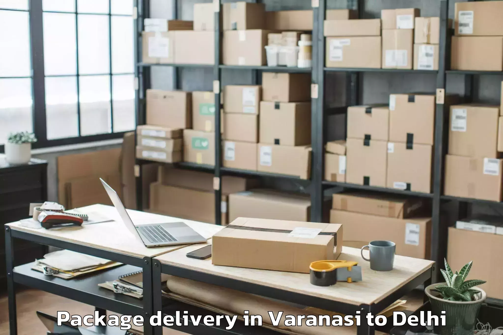 Top Varanasi to Unity One Mall Cbd Shahdara Package Delivery Available